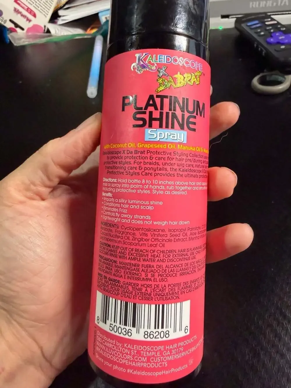 Kaleidoscope x Da Brat Platinum Shine Spray 6 fl oz